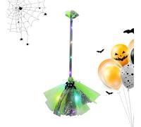 Balai de Sorcière pour Costume,Cosplay à Main avec Éclairage LED | Accessoire Pour Costume De Sorcière Halloween - pour Adolescents Étudiants Femmes Filles Adultes Maison Hantée Cimetière Fête Salle d