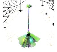 Balai de Sorcière pour Costume - LED Qui S'Pour Cosplay | Balai Pour Costume De Sorcière Halloween,pour Adolescents Étudiants Femmes Filles Adultes Maison Hantée Cimetière Fête Salle d'Évasion