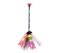 Balai de sorcière pour Halloween, lumière LED, décoration pour les vacances, manches de balai lumineux pour accessoires, jeu de rôle pour enfants, mascarade intérieur, accessoires pour fêtes à thème