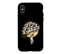 Balai de sorcière Volante empilé Husky de Sibérie Coque pour iPhone X/XS