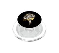 Balai de sorcière Volante empilé Husky de Sibérie PopSockets PopGrip pour MagSafe