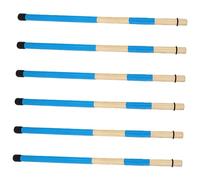 Balai de Tambour en Bambou Bleu, Lot de 3 Paires pour Batterie