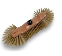 Balai Demi tête Haute qualité | Sortie 60 mm | Bois Vernis | Fibres Pet synthétique Blanches | sans Manche | Gamme KAROP'S | Longueur 30 cm | Kibros VC120150