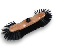 Balai Demi tête Haute qualité | Sortie 60 mm | Bois Vernis | Fibres Pet synthétique Noires | sans Manche | Gamme KAROP'S | Longueur 30 cm | Kibros VC120135