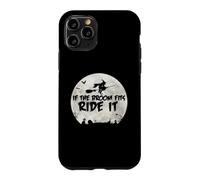 Balai d'équitation sorcière Pleine Lune si Le Balai Convient Coque pour iPhone 11 Pro
