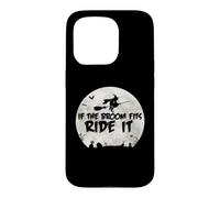 Balai d'équitation sorcière Pleine Lune si Le Balai Convient Coque pour iPhone 15 Pro