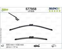 Valeo Essuie-glace Silencio VF958 – Kit 600/430 mm, avant, Lot de 2 (577958)