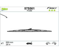 BALAI D'ESSUIE-GLACE 650MM FIRST STANDARD 1 PC. VERRE