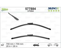 VALEO Silencio Essuie-glace - VF884 - Kit de Balais d'Essuie-glace 700 mm / 700 mm Plats d'Origine de Haute performance, Visibilité Supérieure sur la Route- Avant - Lot de 2 Balais - 577884