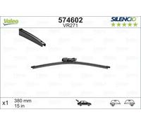 Balai d'essuie-glace VALEO Silencio Xtrm VR271, 380mm, Arrière, 1 Pièce