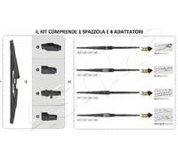 Balai d'essuie-glace arrière SA-X40R ASHIKA pour FIAT FORD HONDA OPEL RENAULT