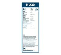 Balai d'essuie-glace conventionnel 3 397 004 560 BOSCH pour RENAULT OPEL PEUGEOT
