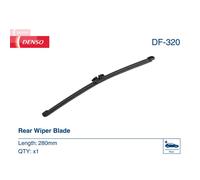 Denso Balai d'essuie-glace plat arrière DF-320 280 mm, silencieux, durable, garantie 2 ans
