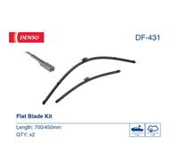Balai d'essuie-glace DENSO Flat Blades DF-431, 700/450mm, Avant, 2 Pièce