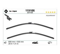 SWF Das Original Aquablade - 119106 - Kit de Balais d'Essuie-glace 600 mm / 530 mm Chauffants, Meilleure Performance de Nettoyage et d'Essuyage - Avant - Lot de 2 Balais d'Essuie-glace
