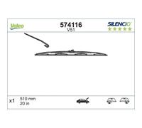 Balai D'essuie Glace Valeo 574116 Silencio Conventional Single pour Lada Renault