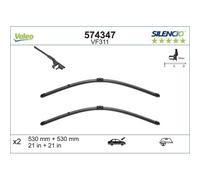Balai D'essuie Glace Valeo 574347 Silencio Flat Blade Set pour Audi Avant