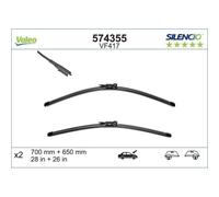 Balai D'essuie Glace Valeo 574355 Silencio Flat Blade Set pour Mercedes Benz
