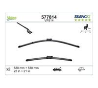 Balai D'essuie Glace Valeo 577814 Silencio Flat Blade Set pour Bmw Land Rover