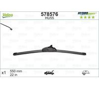 VALEO Hydroconnect Essuie-glace - HU55 Balai d'Essuie-glace Plat 550 mm Haute performance, Visibilité Supérieure sur la Route, Installation Facile - Avant - 1 Balai 578576