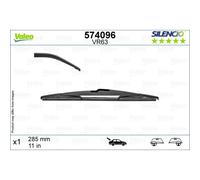Balai d'essuie-glace VALEO Silencio 574096, 285mm, Arrière, 1 Pièce