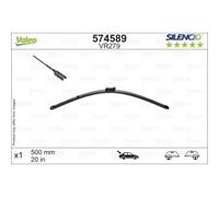 VALEO Silencio Essuie-glace - VR279 Balai d'Essuie-glace Plat 500 mm de Haute Performance, Visibilité Supérieure à 360 Degrés - Arrière - 1 Balai 574589
