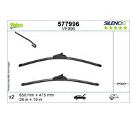 Balai d'essuie-glace VALEO Silencio 577996, 650/475mm, Avant, 2 Pièce