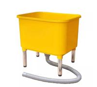 Balai d'évier mobile en plastique avec bassin de 25 cm de profondeur Grand bec de vidange pour une utilisation efficace de la buanderie dans la cuisine et le jardin - Solution de nettoyage polyvalente