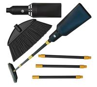 Aerobroom Balai d'extérieur avec souffleur à feuilles sans fil léger et rechargeable intégré | Balai pliable pour camping-car, camping, bateau, terrasse ou balcon