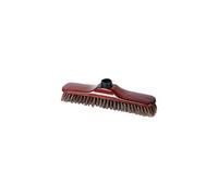 Balai droit bois verni L: 28 cm fibres de soie grise + douille