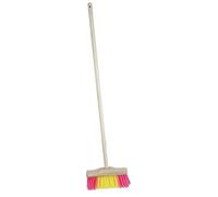 balai en bois jaune/rose 60 cm