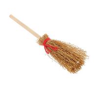 Balai en Bois sorcière Cuisine Jardin Maison de poupée Miniature Enfants Fille Jouer Jouet décor - Jaune Nouveau libéré et populaireDurabilité