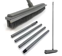 Balai en Caoutchouc avec Manche en métal Multi Sections de 120cm tête de Brosse en Caoutchouc de Large avec raclett
