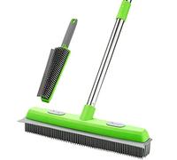 Balai en Caoutchouc pour enlever Les Poils d'animaux domestiques, Balai avec raclette, Brosse Anti-Peluches Portable, Outil d'épilation des Poils d'animaux pour Moquette, parquet, carrelage, fenêtre