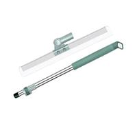 Balai en silicone avec manche extensible pour le nettoyage de la maison | Outil de balayage multifonction avec poils doux et raclette intégrée pour salon, cuisine, salle de bain et zones pour animaux