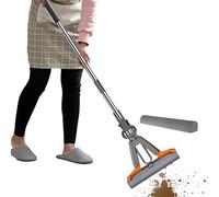 Balai éponge auto-essoreur avec tête remplaçable pour salle de bain pour taches d'eau et de graisse, sols en bois stratifié, carrelages, cuisines et salles de bains