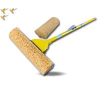 Balai épongeur avec recharge | Lot de 3 | Largeur de lavage 280 mm | Système de nettoyage de sol | Essorage par levier ergonomique | Lave sol essoreur | Eponge de rechange | Kibros 104795_96x3