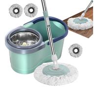 Balai essoreur de sol - Serpillère essoreuse automatique | Serpillère rotative mains libres, serpillère de nettoyage à eau auto-rotative et seau pour la maison