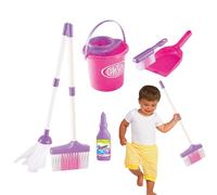 Balai et ensemble de nettoyage pour tout-petits : kit de balayage et de poussière de taille enfant pour simuler les tâches à la maison | Jeu de rôle réaliste établi pour garçons ou filles, jouet