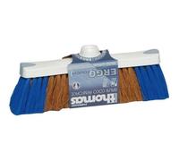 Balai fibre de coco renforcé moustache - ergotouch - marron et bleu