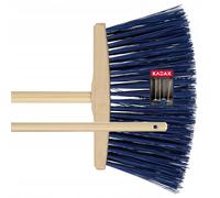 Balai KADAX, balai de jardin avec poignée en bois, balai de rue. Bleu...