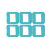 Balai Lave-vitres Bleu Et Gris For Robot Purerobo W-S3, W-S8S Et W-S3S(Blue 6pcs)
