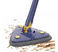 Balai Laveur pour Murs,Balai Nettoyeur pour Murs à Long Manche - Brosse Rotative Multifonction Nettoyage Sec/Humide pour Plafond, Angles, Fenêtres et Sols