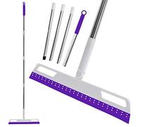 Balai Magique Multifonction en Silicone Anti-adhésif 4 en 1 pour Salle de Bain, fenêtre, Cuisine, Nettoyage du Sol (Violet)