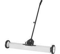 Balai magnétique-Balayeuse magnétique 77-113 cm - Collecteur de copeaux magnétique 24,9 kg - Balayeur de sol Force magnétique - Balai magnétique Levier magnétique