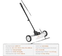 Balai magnétique VEVOR, capacité d'absorption maximale de 20 kg, poignée à fermeture rapide , 29,3 pouces 50 lbs MAX