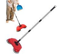 Balai Manuel pour Moquettes, Balai Mécanique Manuel sans Électricité, 3 en 1 BalaiMulti Usages Sols Inclure Pelle À Poussière Et Une Poubelle, pour Un Nettoyage Hygiénique Et Efficace
