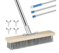 Balai Métallique en Acier 30cm - Brosse Portable Avec Manche pour Élimination Efficace de la Mousse et Taches Tenaces - Acier Inoxydable
