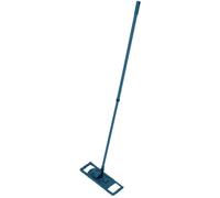 Balai MOP en microfibre et manche téléscopique en métal - Bleu paon- H 74 à 130 cm