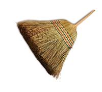 Balai Paille de Riz Traditionnel | 5 Fils manché Largeur 35 cm | Manche Bois 150 cm | Balai pour ménage extérieur, Cave ou Garage | Kibros 2840b